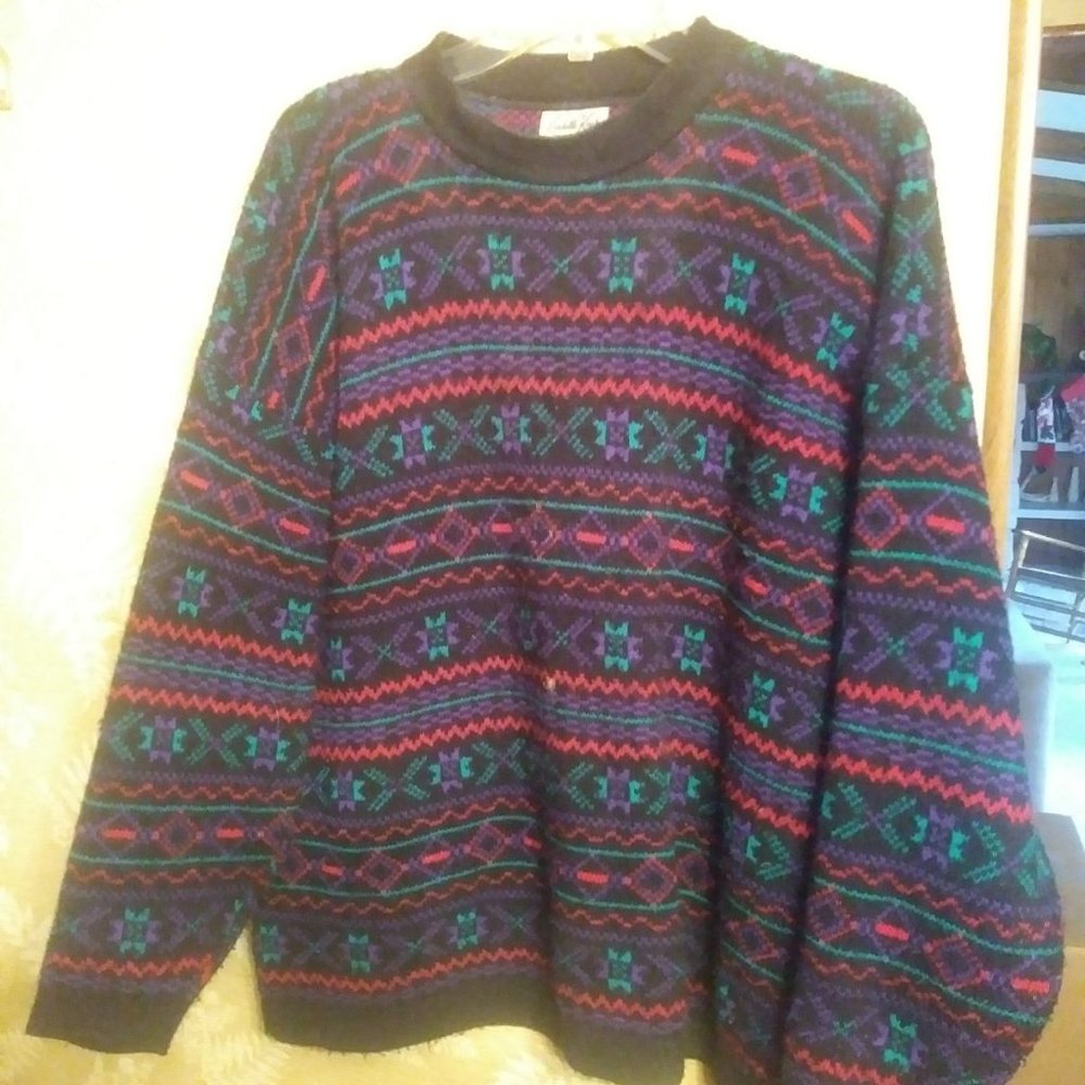 Cuddle Knit fair isle vintage sweater